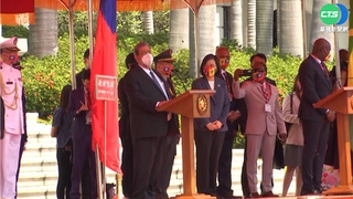 友邦聖文森總理訪台 蔡英文隆重軍禮相迎