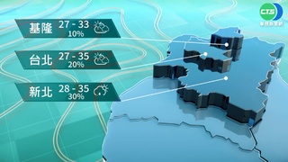 南方雲系北移 花東恆春半島局部陣雨 各地暖熱 午後中南部山區雨勢大
