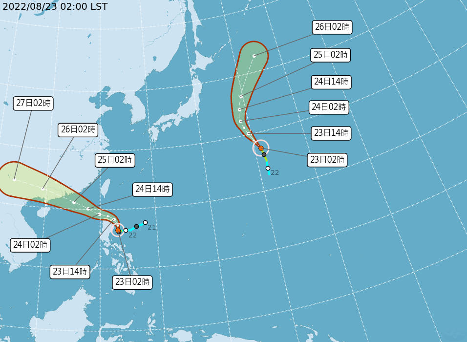 颱風路徑／氣象局提供