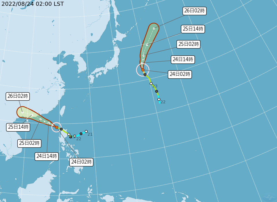颱風路徑／氣象局提供