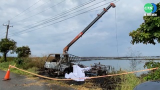 三死意外! 吊車勾臂誤觸高壓電線起火