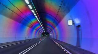 開雪隧不再單調 高公局推彩色情境燈光 中秋連假試辦