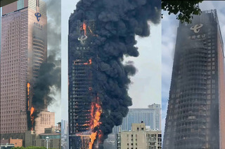 中國長沙大樓起大火 目前已撲滅 官方稱：無人傷亡