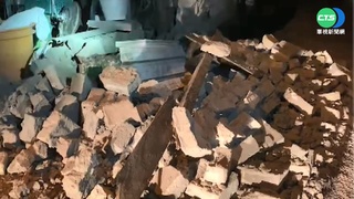 規模6.4地震 花蓮馬路龜裂 磚窯屋民宿牆倒