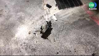 遭丟擲汽油彈起火 一輛機車受損警逮凶嫌