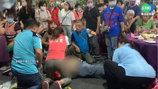 環南市場晚會1男突倒地 里長候選人CPR搶救