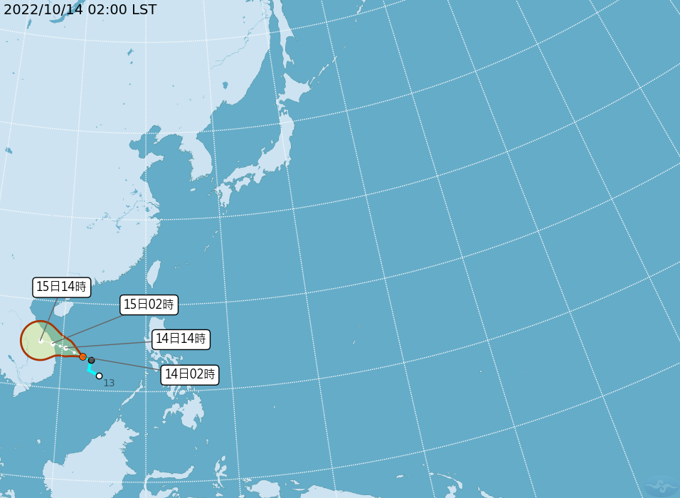 颱風路徑／氣象局提供