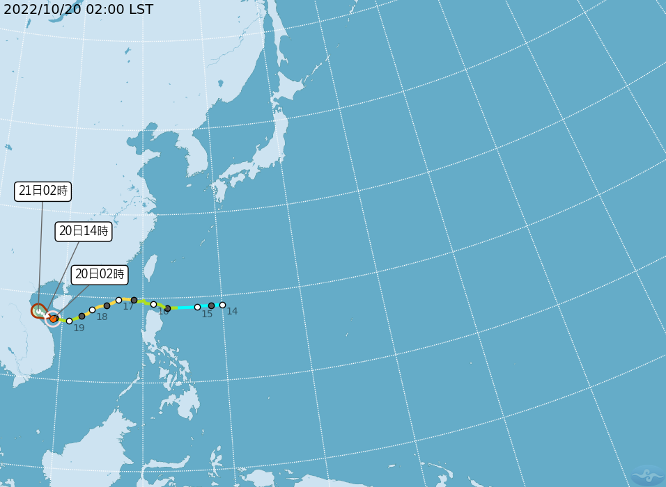 颱風路徑／氣象局提供