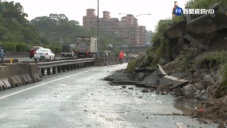 國1南下汐止二度坍方 侯友宜:全力以赴降低衝擊