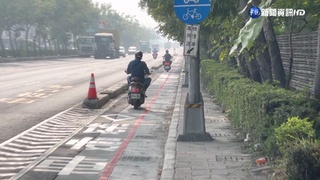 機車道施工後縮減 騎士:比考直線7秒還嚴