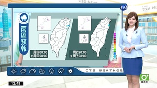 北東降雨漸少 各地大多晴到多雲