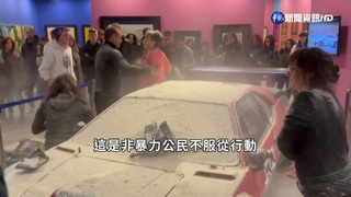 環保團體又出招! 安迪沃荷跑車遭麵粉"伺候"