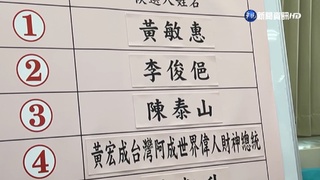 嘉市長1218投票抽籤 黃敏惠1號.李俊俋2號