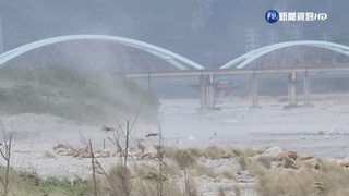 東北季風強勁 立霧溪.花蓮溪風吹沙擾民