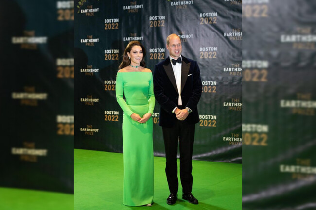 「時尚模範生」凱特王妃遭惡搞 綠幕禮服成畫布 | 華視新聞