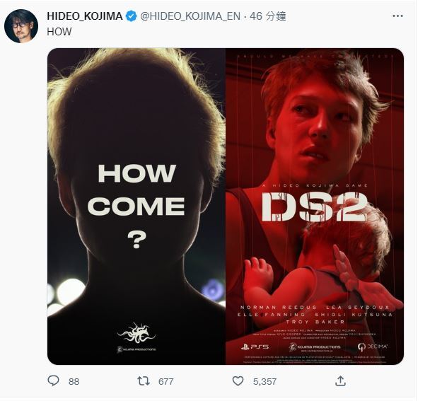 圖片翻攝自 HIDEO_KOJIMA 推特