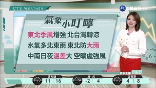 北部東北部轉濕涼 中南部日夜溫差大