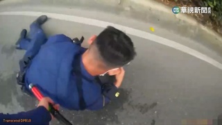 飛撲欲攔拒檢逃逸嫌　員警牙齒斷裂全身傷