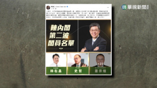 第2波內閣名單！　林右昌掌內政部.史哲任文化部長