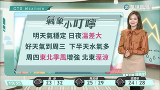 【華視生活氣象】各地晴朗穩定  輻射冷卻影響日夜溫差大