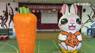 慶元宵!平溪巨兔雙主燈亮相 呆萌超吸睛