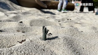 桃公園暗藏危機　童光腳玩沙遭尖物割傷