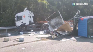 國3苗栗段7車連環撞1死　雲林轎車撞工程車5傷