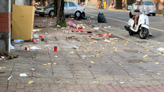 東港廟宇遶境後垃圾留滿地　居民怨聲載道