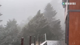 「70年最晚初雪」玉山飄3月雪　排雲山莊也下雪