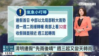 華南雲雨區東移降雨增　中部以北局部較大雨勢