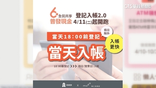 領6千網站2.0下週二上線　「當天登記當天領」