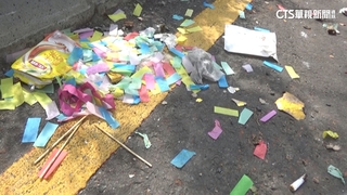 彰化員林宮廟迎神放煙火.彩炮　垃圾滿地惹民怨