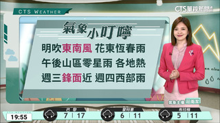 各地多雲到晴　花東局部短暫雨中部以北有霧
