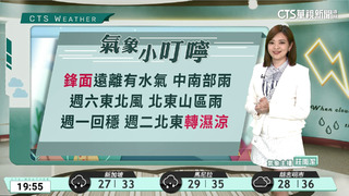 鋒面往南移動　明起降雨趨緩