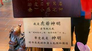 信眾對虎爺「上下其手」　他笑：當貓在撸　廟方貼出「相處指南」