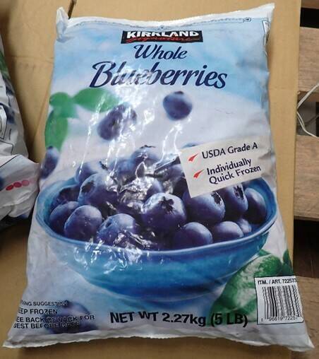 食藥署公布受Ａ肝病毒污染藍莓包裝。（圖／食藥署提供）