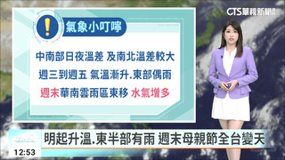 水氣逐漸減少天氣回穩　東北季風影響北東仍涼