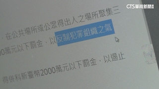 「明仁會條款」通過　黑幫聚集公共場所最重判3年
