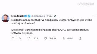 馬斯克覓得推特新CEO　特斯拉股價上漲逾2%