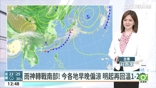 雨神轉戰南部！　今各地早晚偏涼　明起再回溫1-2度
