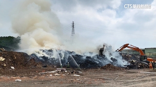 疑高溫助燃！　桃園虎頭山垃圾掩埋場再竄火苗
