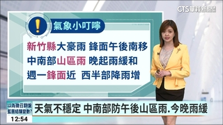 鋒面影響全台不穩定　西台留意短延時大雨