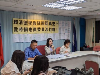 徐巧芯爆綠委賴惠員論文涉抄襲 嗆賴清德整頓學倫打假球