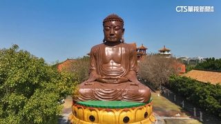 八卦山大佛變身「巧克力色」　民眾：像做了護膚