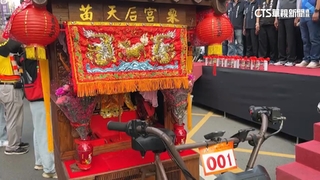 全台唯一！苗栗鐵馬載媽祖神尊　進香雲林北港