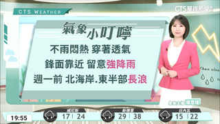 鋒面接近環境不穩定　各地留意局部大雨或豪雨