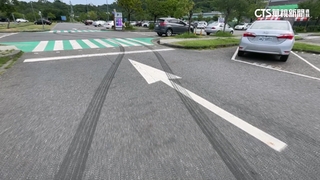 國3南投服務區車聚「燒胎甩尾」　機車擅闖挨罰