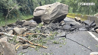 新中橫公路巨石砸路　碎石擊中鈑金嚇壞用路人