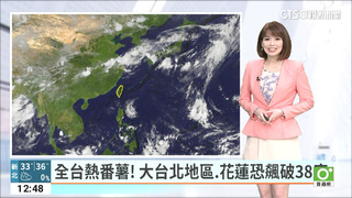 全台熱番薯！　大台北地區.花蓮恐飆破38度