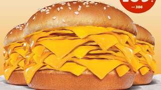 泰國漢堡王推新品「真起司漢堡」！內餡只有20片起司　網笑：吃完看醫生